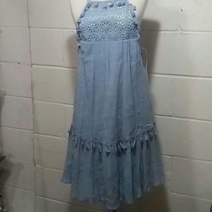 Skylar & Jade Boho Crochet Tassle Dress Sz S